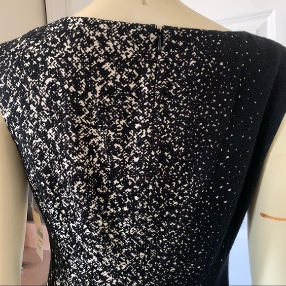 𝅺NEW with tags Lafayette 148 New York Savannah Dress Black & Cream 4 - Picture 7 of 13